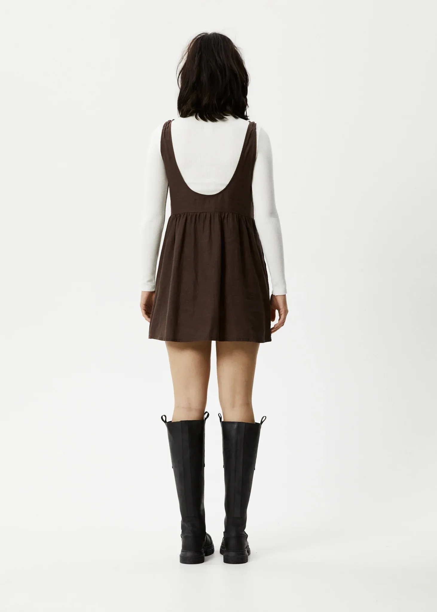 Afends Jesse Hemp Mini Dress - Coffee