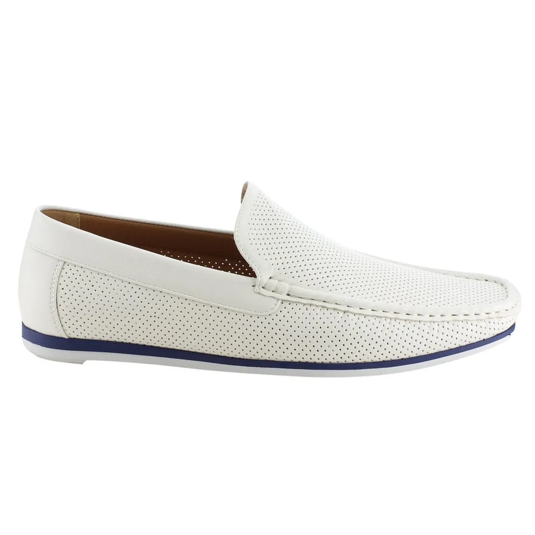 Arider AG59 Men's Perforated Moc Toe Slip On Casual Loafers