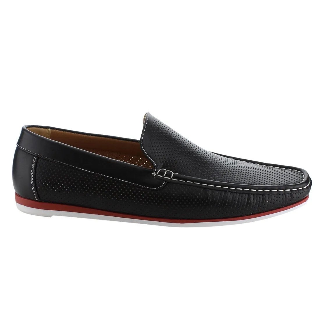 Arider AG59 Men's Perforated Moc Toe Slip On Casual Loafers