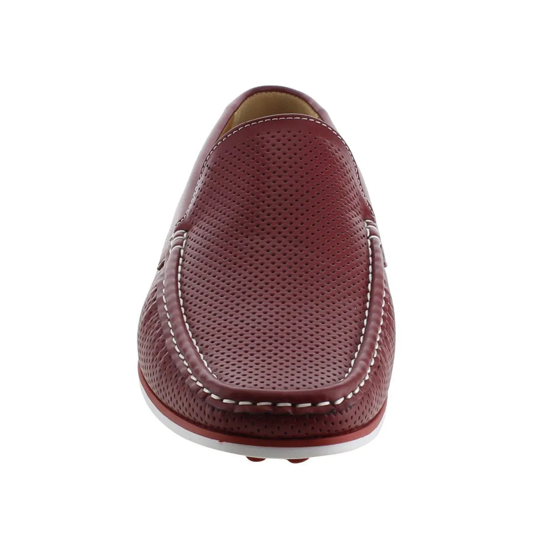 Arider AG59 Men's Perforated Moc Toe Slip On Casual Loafers