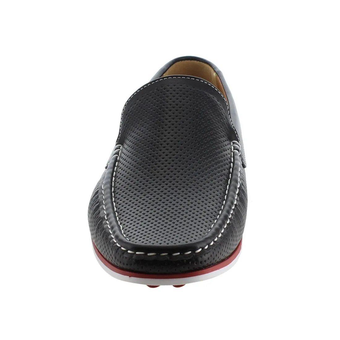 Arider AG59 Men's Perforated Moc Toe Slip On Casual Loafers