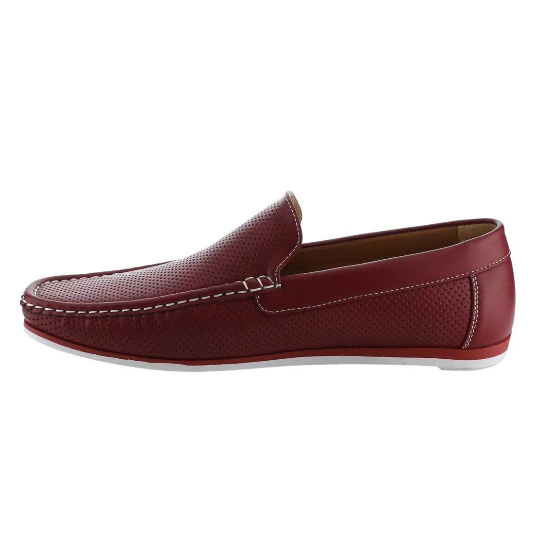 Arider AG59 Men's Perforated Moc Toe Slip On Casual Loafers