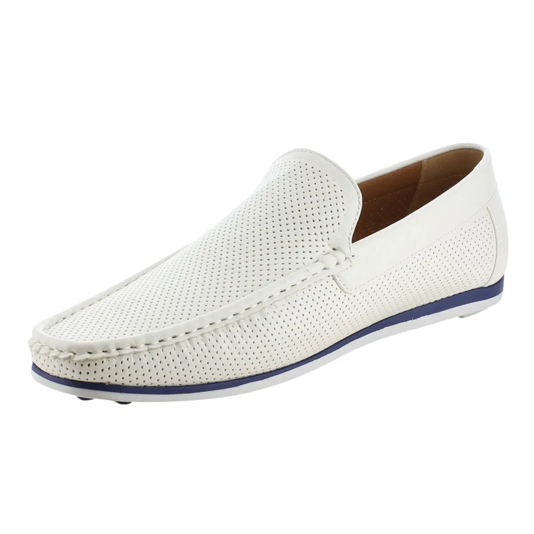 Arider AG59 Men's Perforated Moc Toe Slip On Casual Loafers