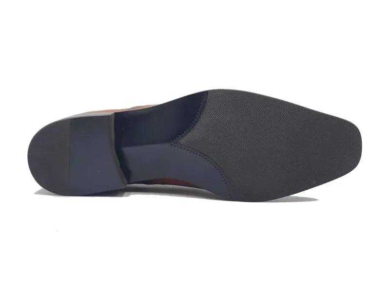 Carrucci Black Slip-on Genuine Leather Loafer with Medallion Style No: KS509-26