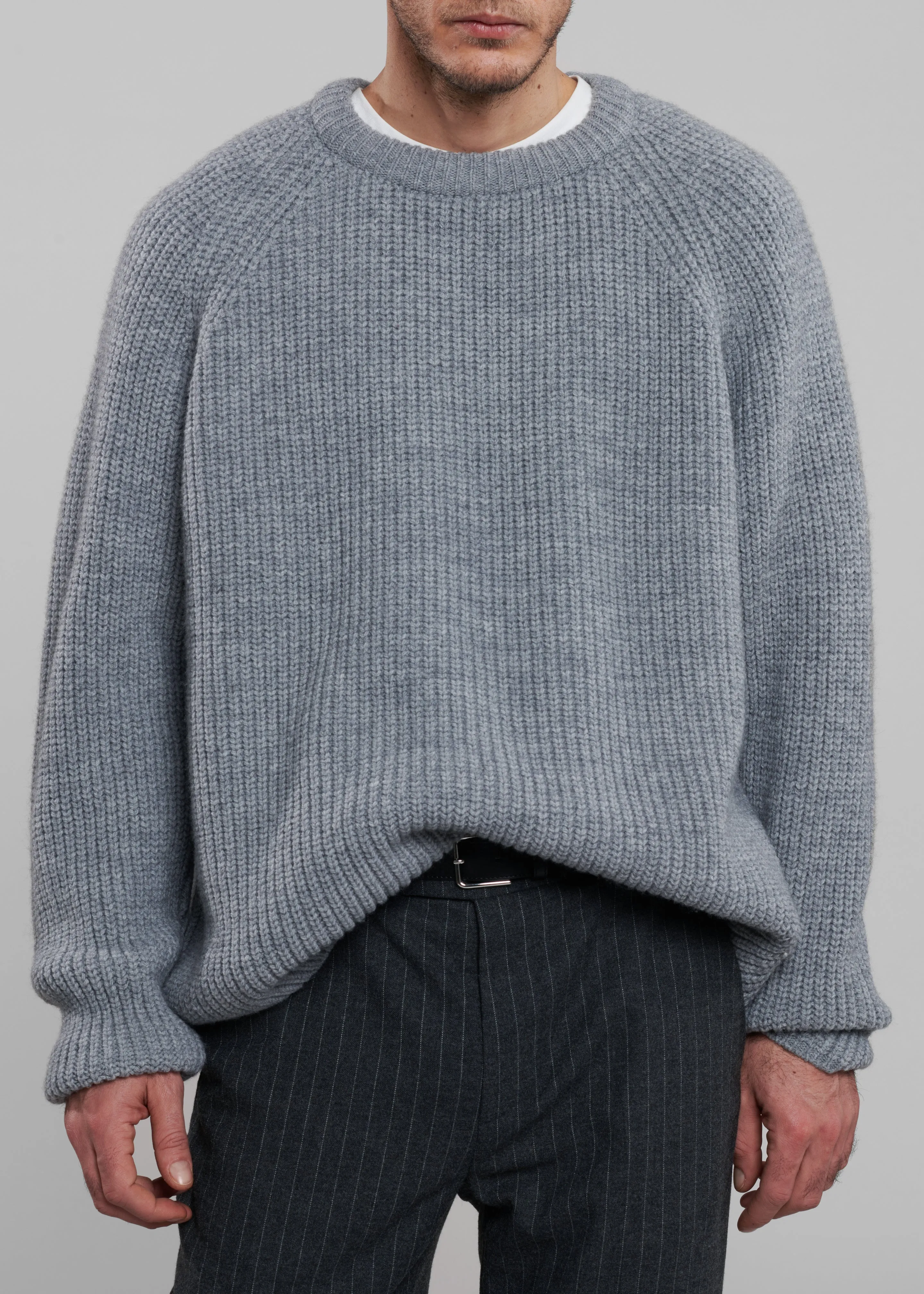 Carter Crew Neck Sweater - Grey