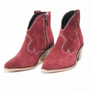Chicvane Womens Solid Pointed Toe Chunky Stacked Heel Ankle Boots.
