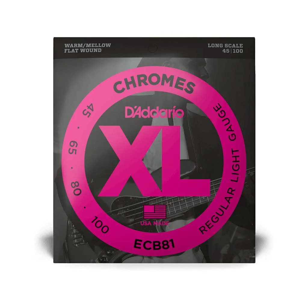 D'Addario Chromes Long Scale Bass Strings 45-100 ECB81