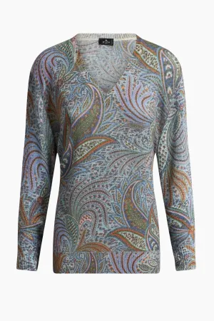 Etro V Neck Knit Jumper - Paisley
