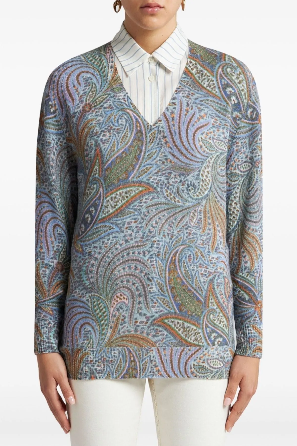 Etro V Neck Knit Jumper - Paisley