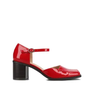 EVANGELINE BLOCK D'ORSAY HEELS IN PATENT