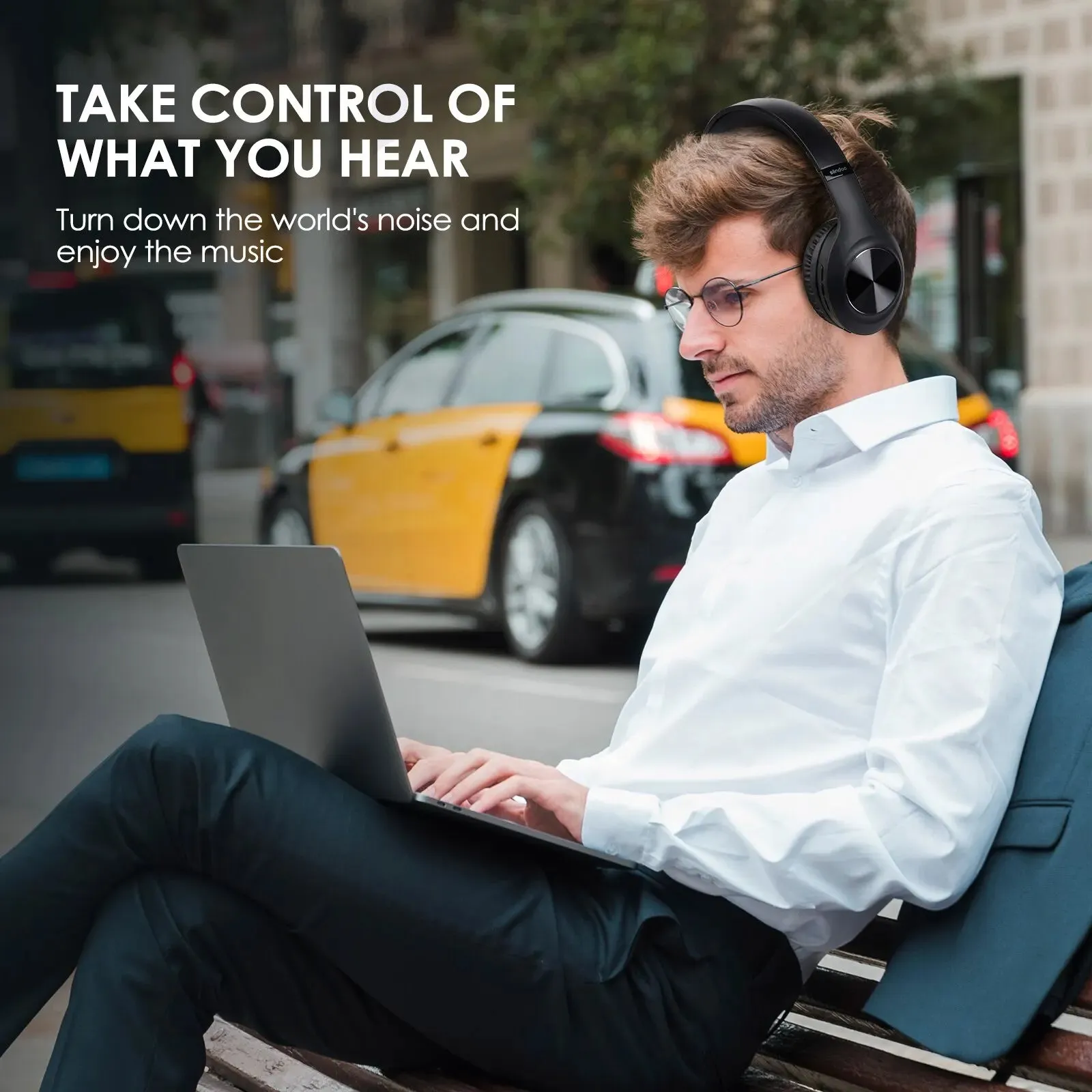 Foldable Wireless Headset with Active Noise Cancellation