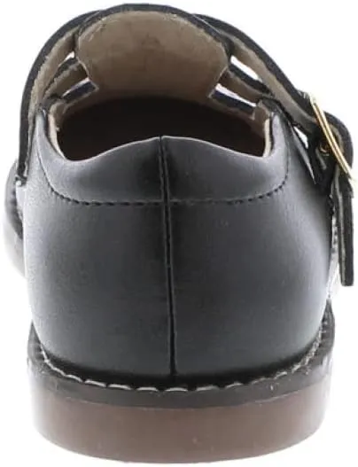 FOOTMATES Danielle Double-Buckle Mary Jane English Sandals Flats with Wide Toe Box and Custom-Fit Insoles, Non-Marking Outsoles - For Infants, Toddlers, and Little Kids, Ages 0-8