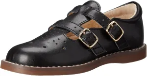 FOOTMATES Danielle Double-Buckle Mary Jane English Sandals Flats with Wide Toe Box and Custom-Fit Insoles, Non-Marking Outsoles - For Infants, Toddlers, and Little Kids, Ages 0-8