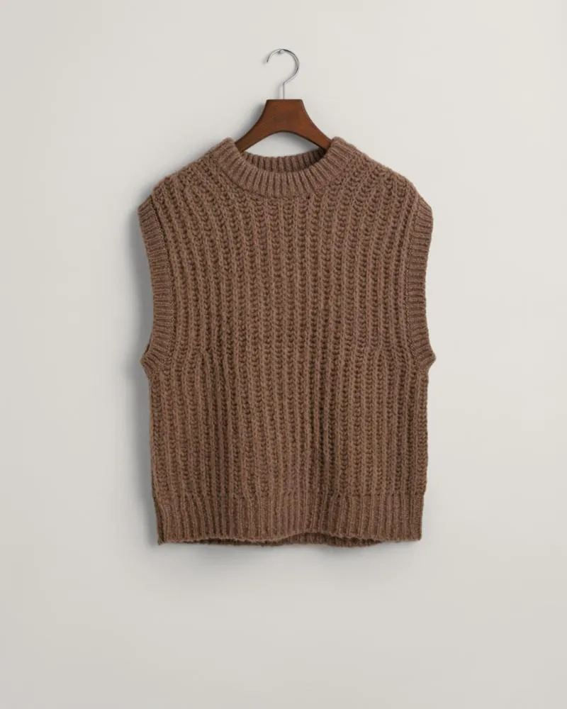 Gant Apparel Mens CURLY WOOL RIB SLIP OVER 261/DESERT BROWN