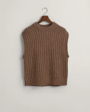Gant Apparel Mens CURLY WOOL RIB SLIP OVER 261/DESERT BROWN