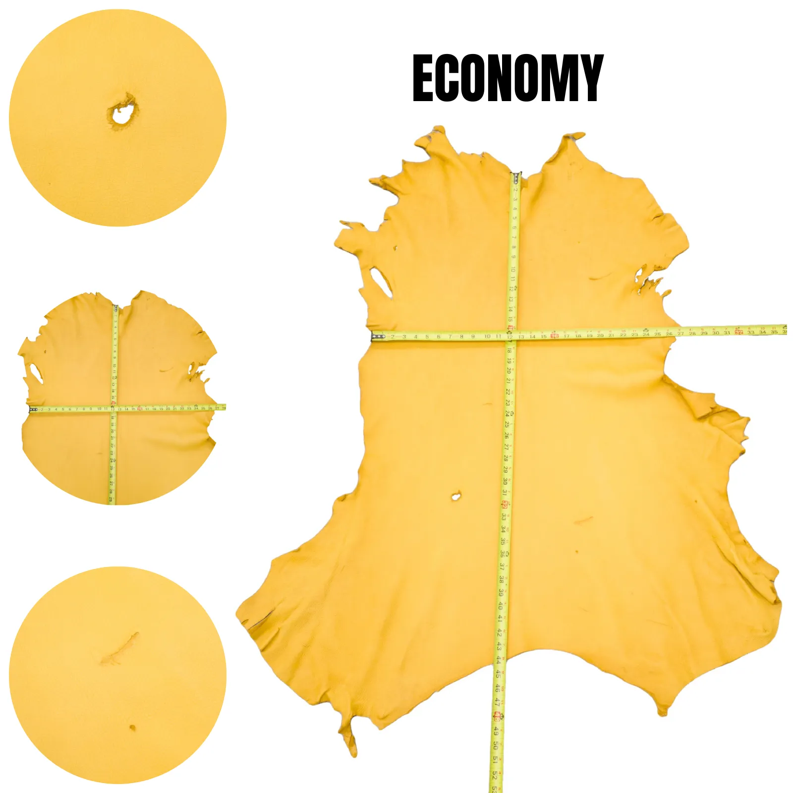 Gold, 3-5 oz, 8-16 SF, Colorado Buckskin Deer Hides