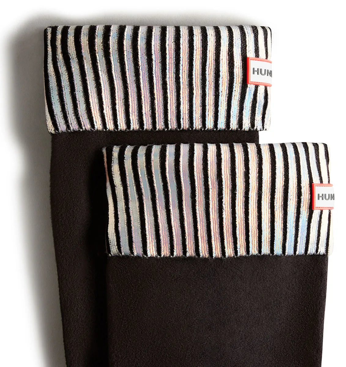 Hunter Foiled Tall Sock In Black Gold For Women