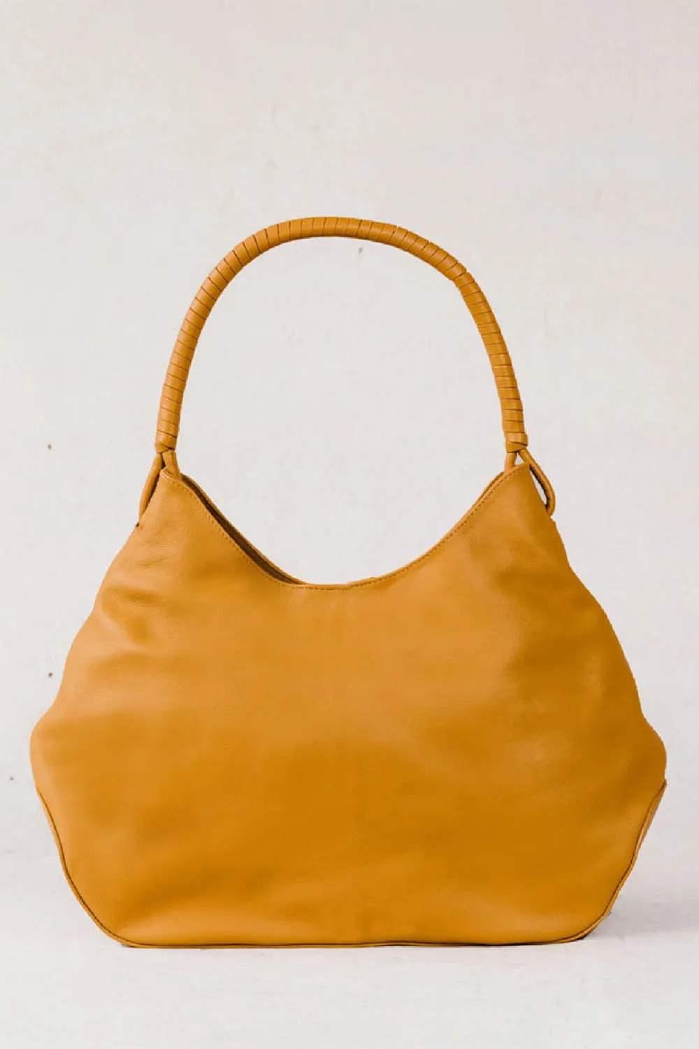 JACKEE RELAXED SHOULDER BAG - COGNAC