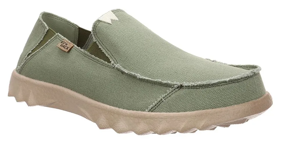 Kickback Mens Couch Slip On Canvas Shoes - Mid Green
