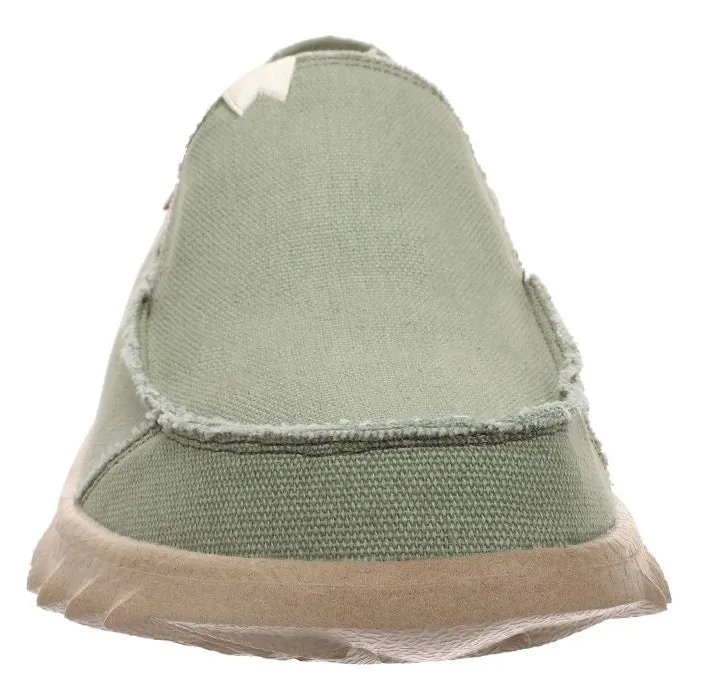 Kickback Mens Couch Slip On Canvas Shoes - Mid Green