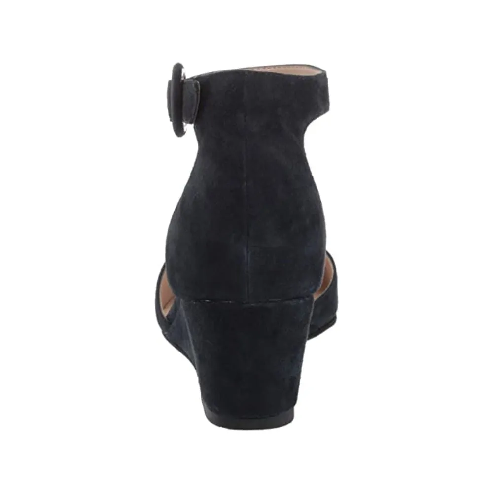 Kurtis Midnight Navy Suede Pelle Moda Ankle Strap Pumps