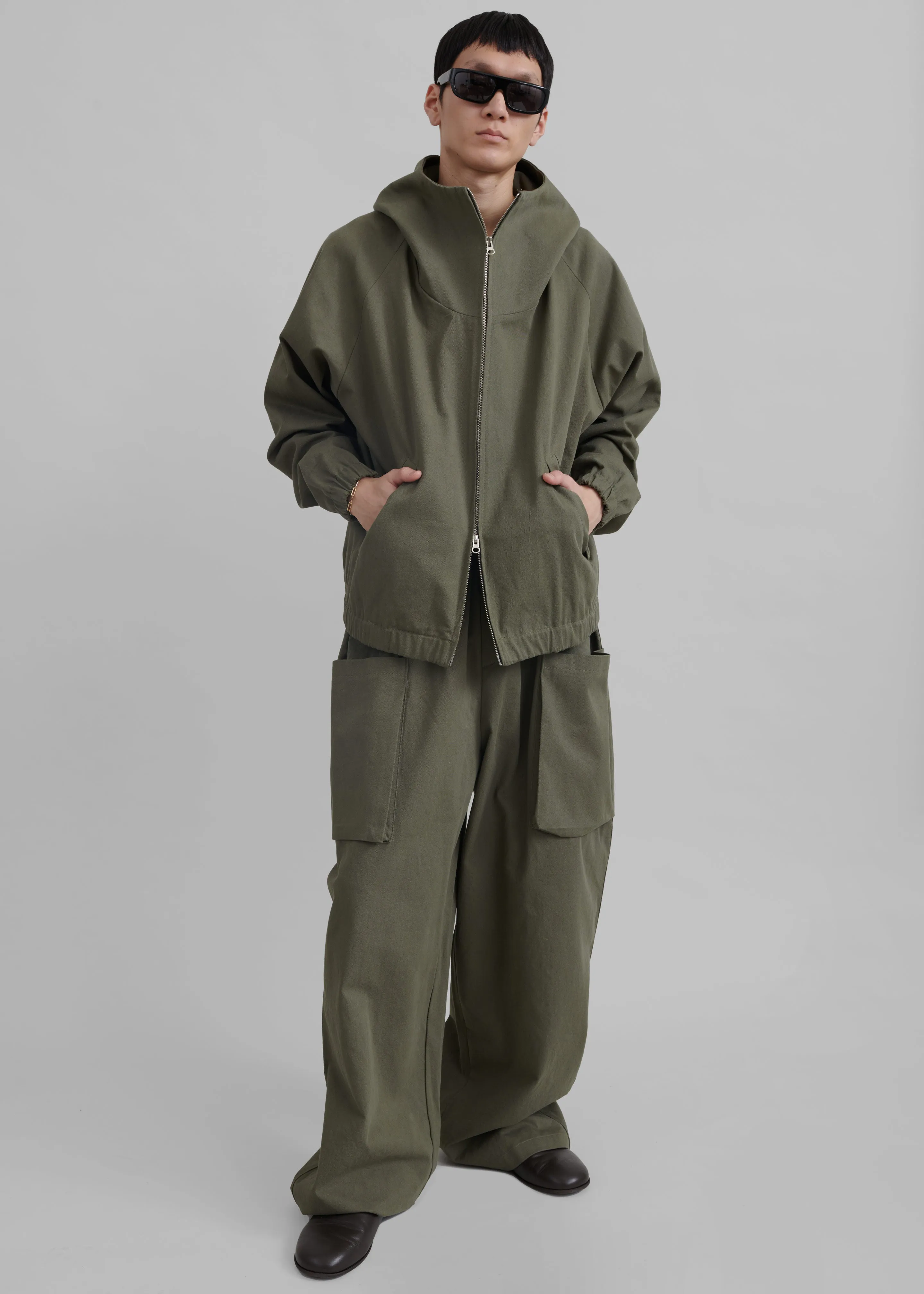 Lauri Drawstring Cargo Pants - Khaki