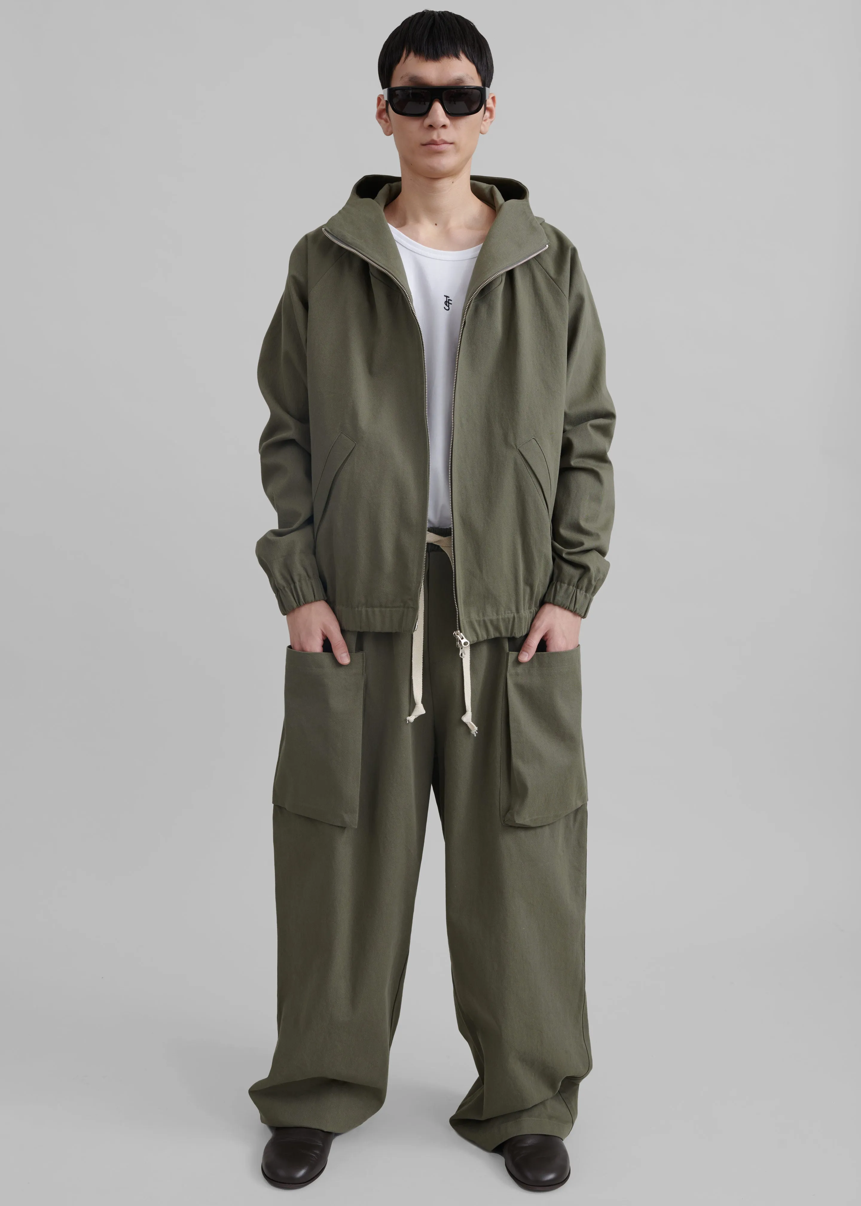 Lauri Drawstring Cargo Pants - Khaki
