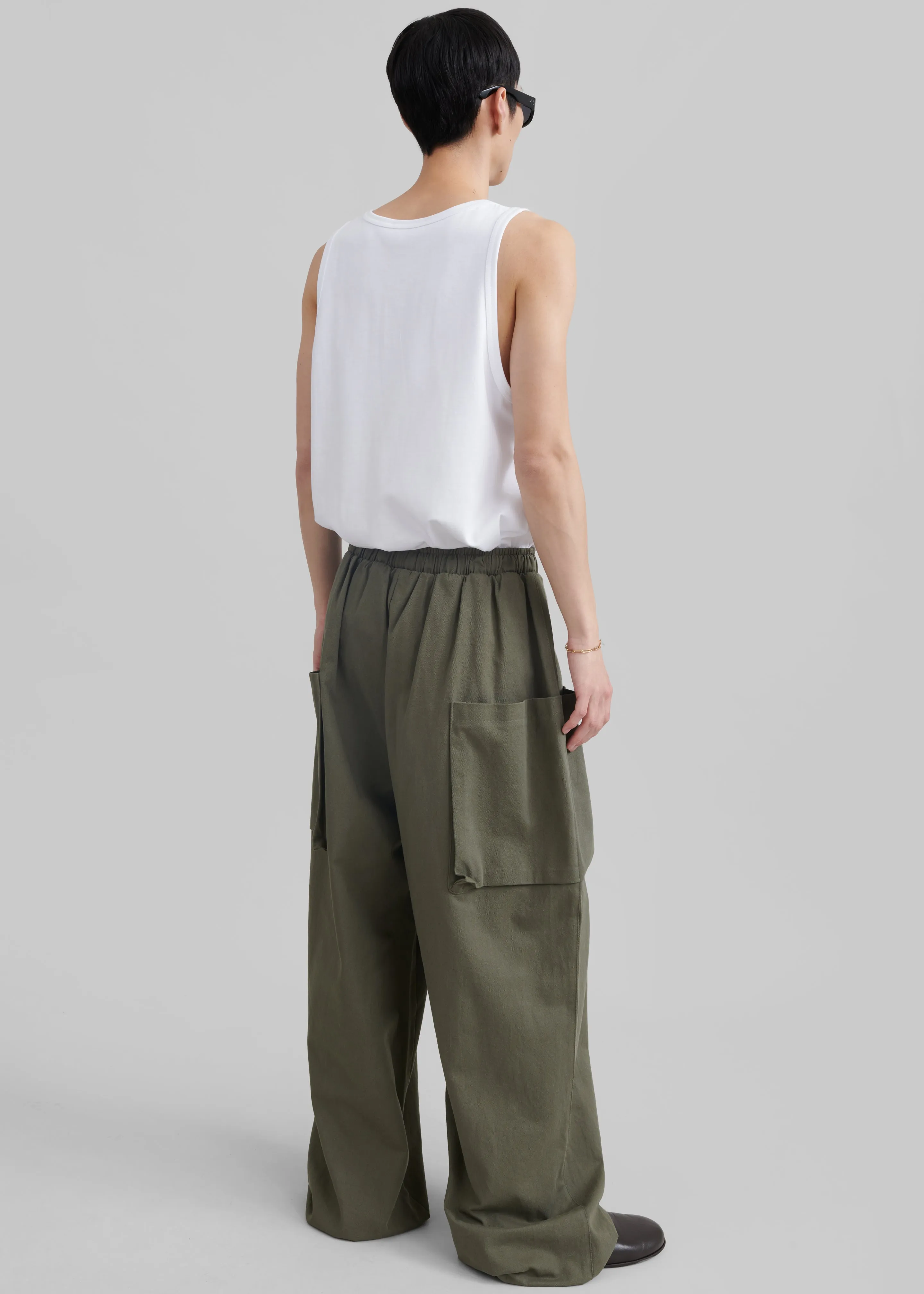 Lauri Drawstring Cargo Pants - Khaki