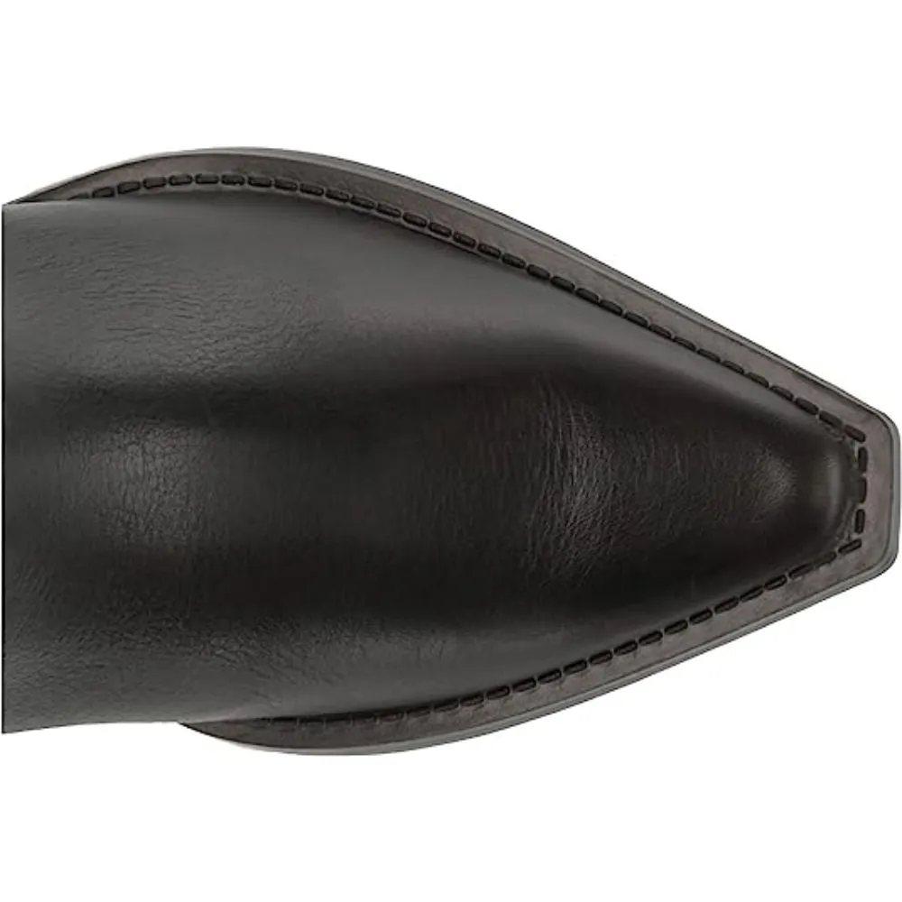 Liandra Black Leather Franco Sarto Western Boots