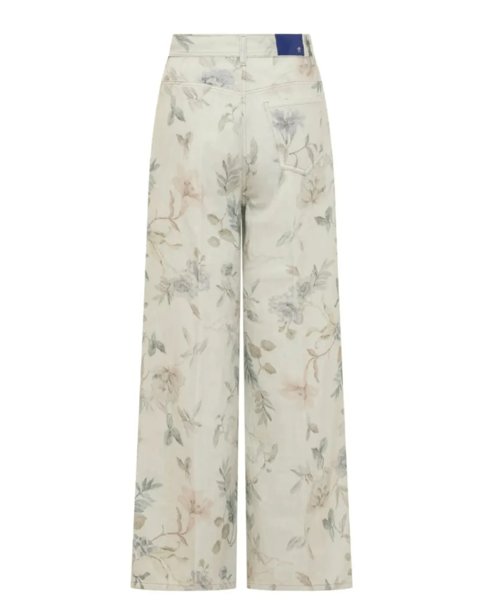 Light Blue Jeans With Floral Motif