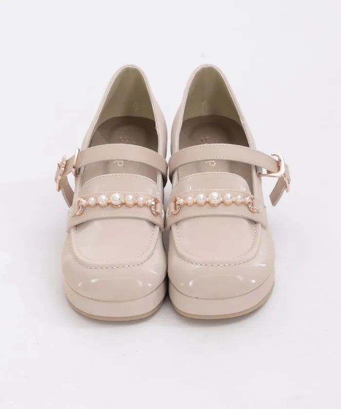 Loafers with Pearl Metal Bits