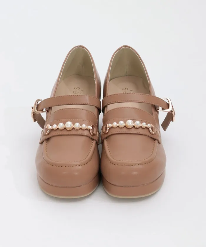 Loafers with Pearl Metal Bits