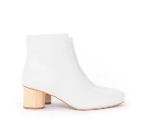 Low Ankle Boot White Faux-Nappa