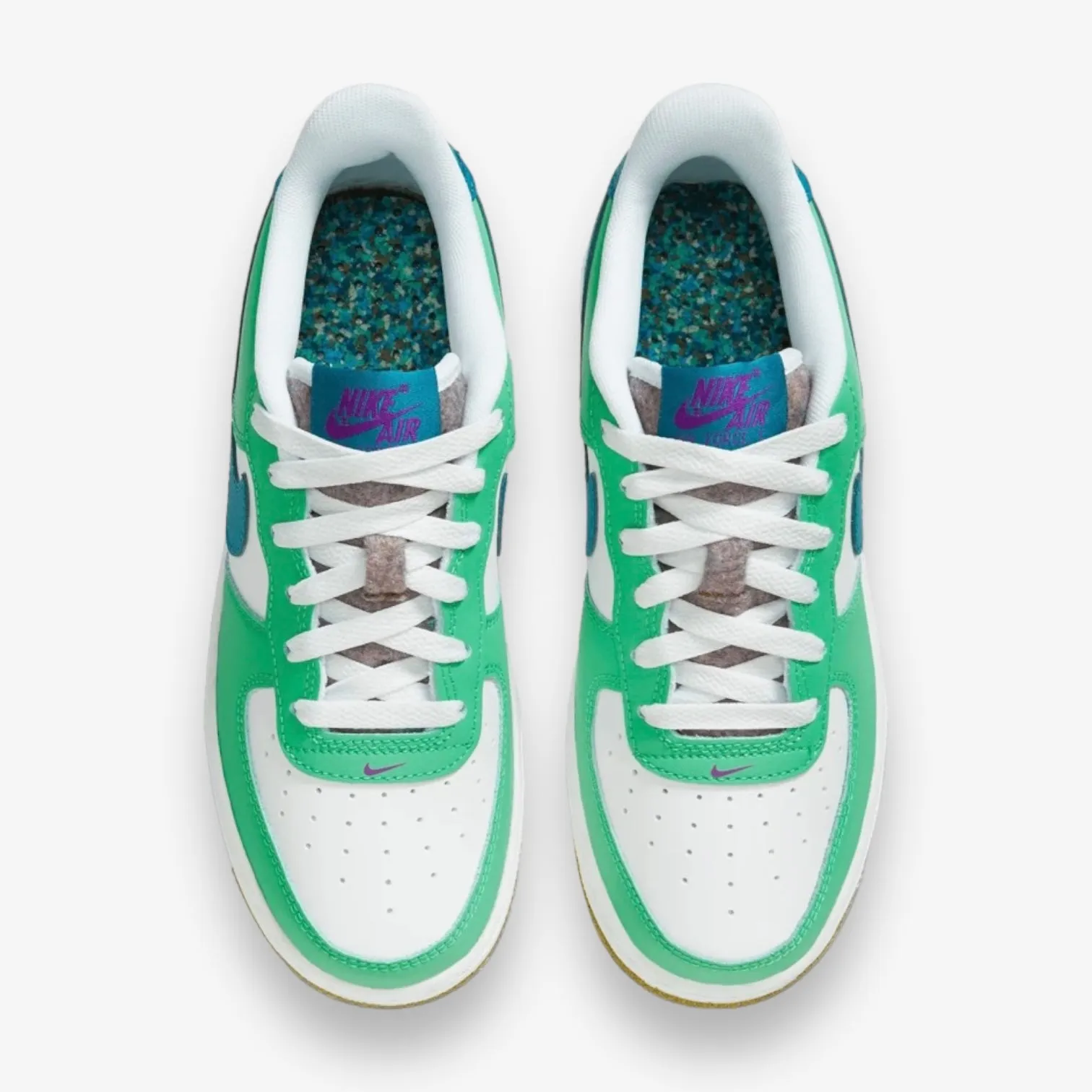 Nike Air Force 1 LV8 BG White Green Abyss Spring FJ4613-100