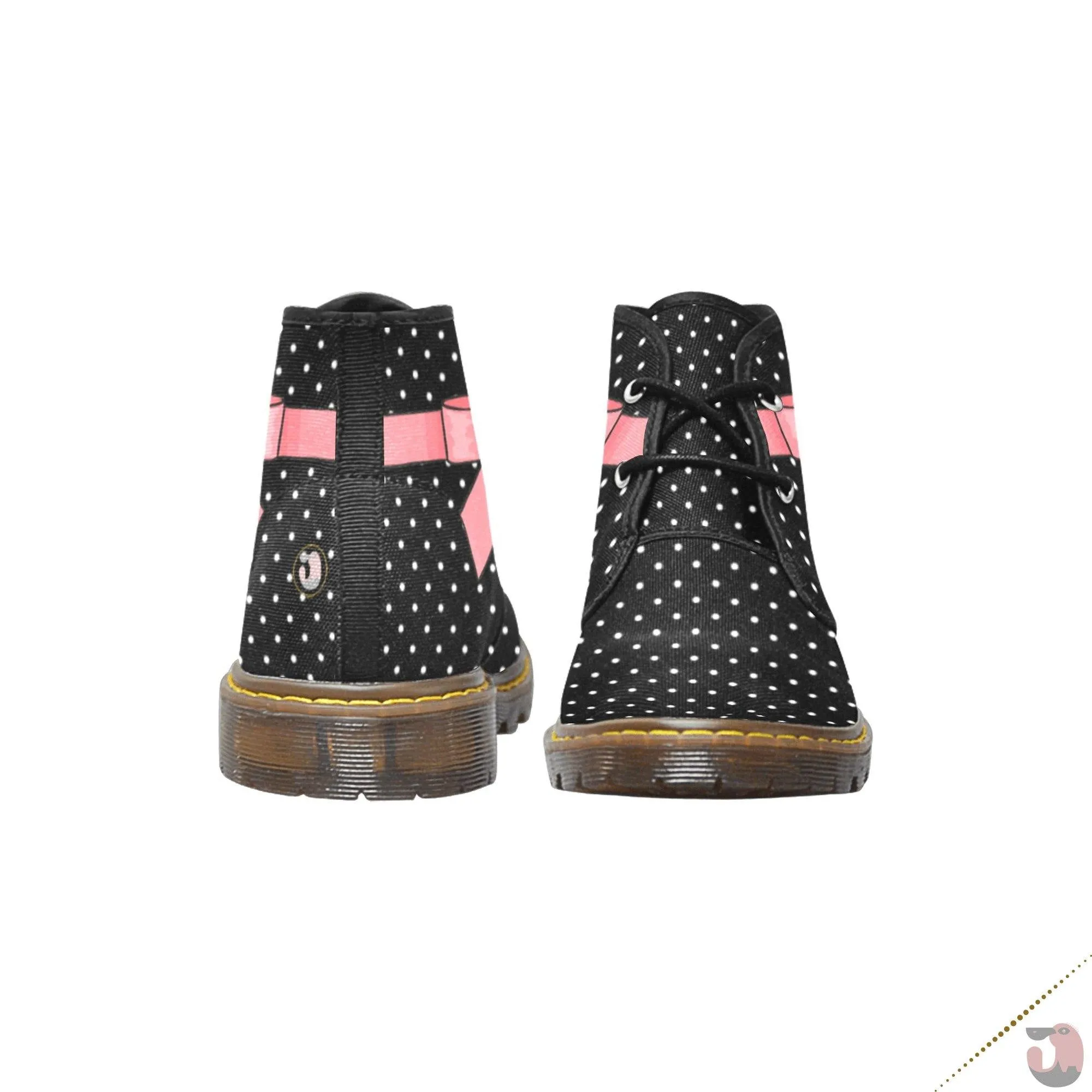Pink Bow Chukka Ankle Boots