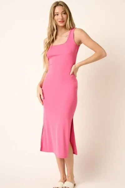 Pretty in Pink – Sleek & Chic Midi Dress
