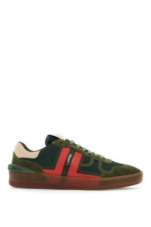 "MESH AND LEATHER CLAY SNEAKERS WITH