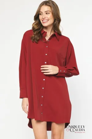 Sheri Long-Sleeve Shirt Dress