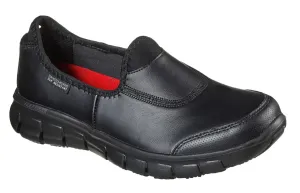 Skechers Womens Relaxed Fit Work Shoes - Black