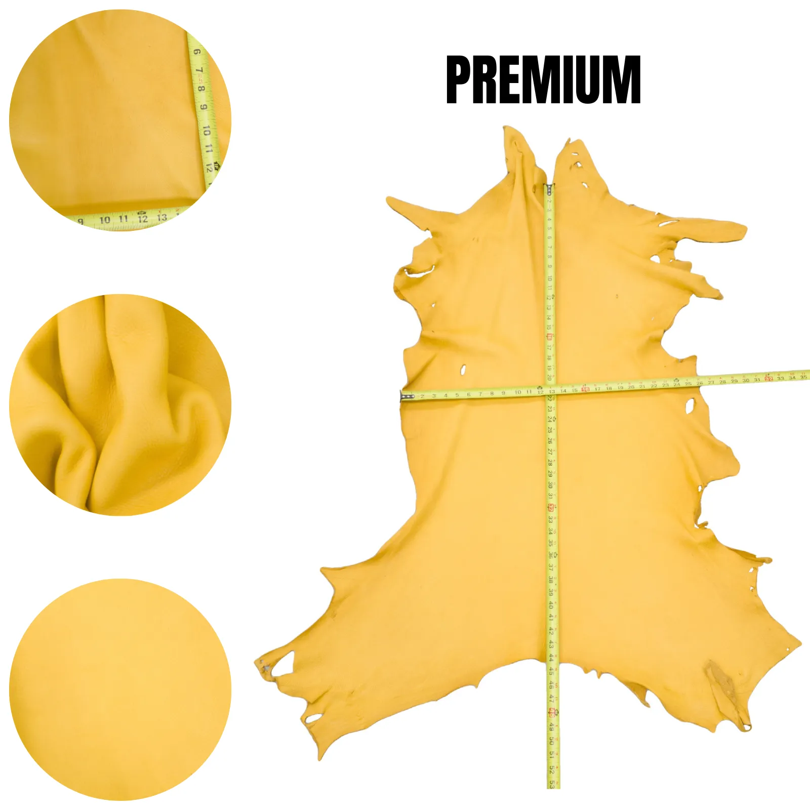 Smoke, 3-5 oz, 8-16 SF, Colorado Buckskin Deer Hides