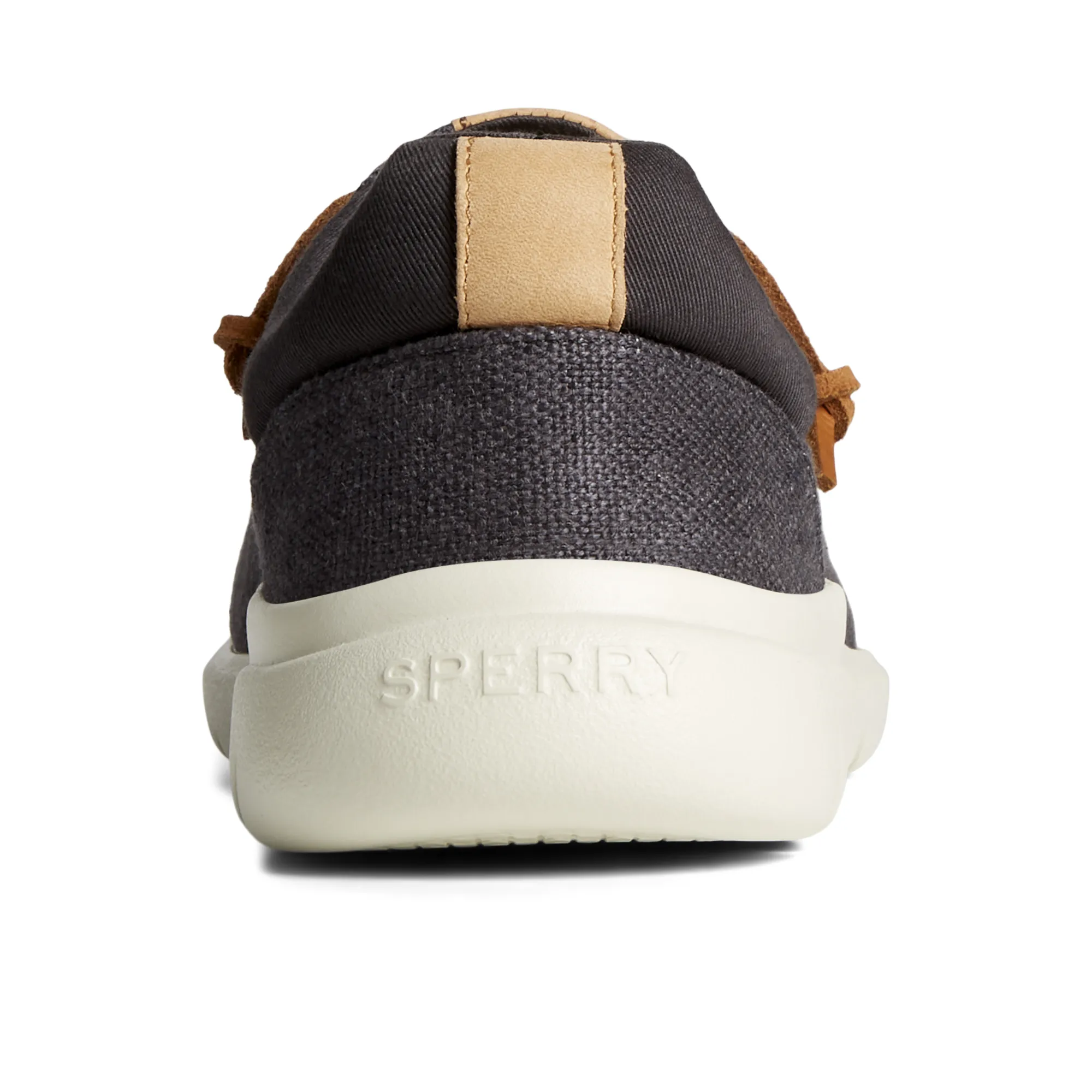 Sperry Men's Captain's Moc Hemp Slip On Sneaker - Black (STS24807)