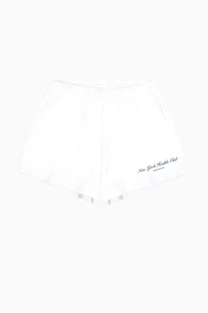 Sporty & Rich NY Health Club Disco Shorts - White/ Navy