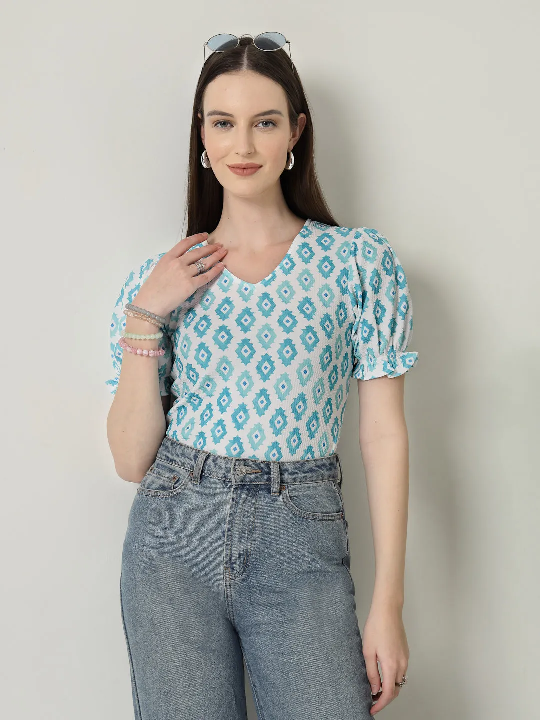 Style Quotient Women Printed Knit Top