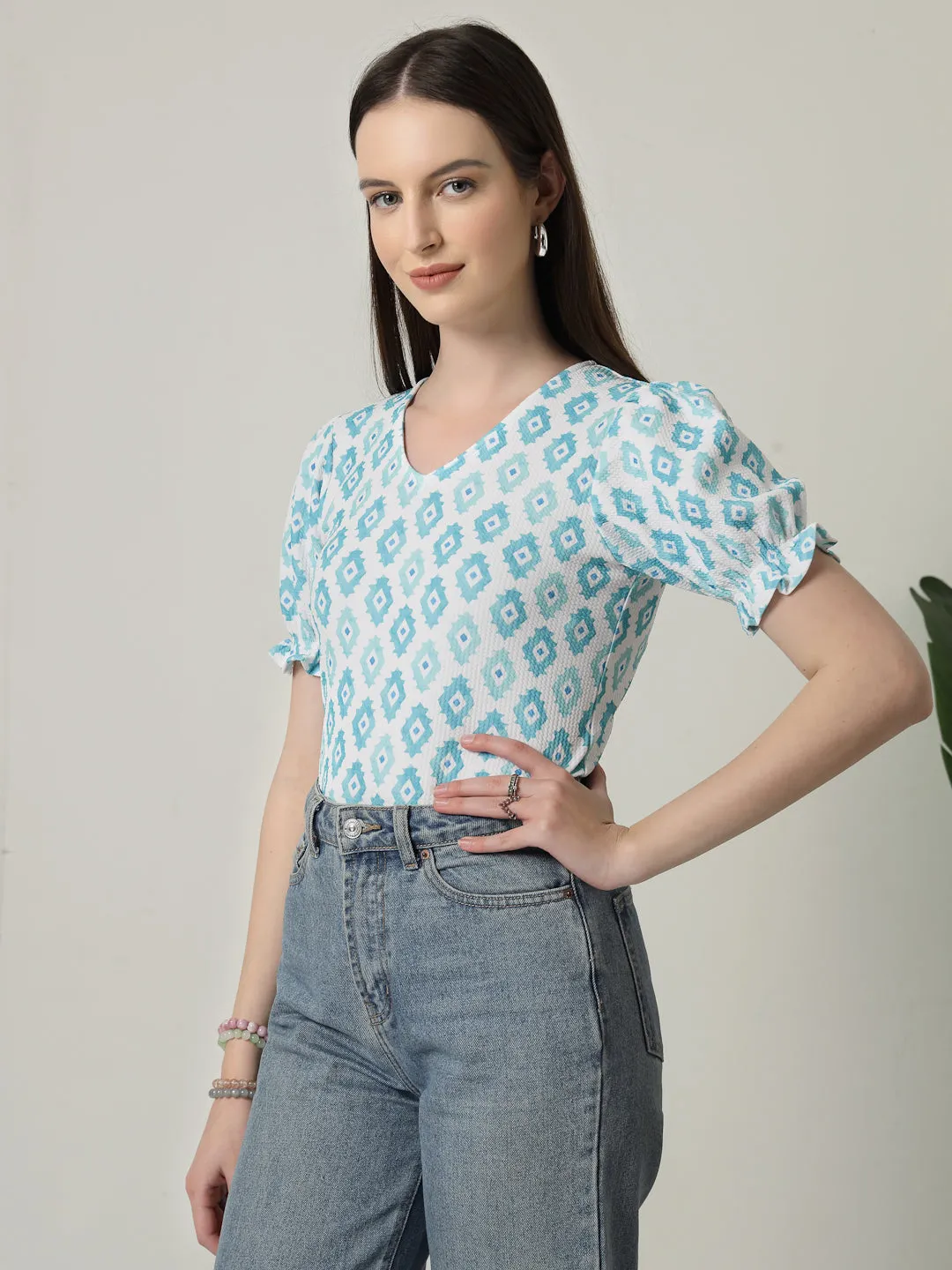 Style Quotient Women Printed Knit Top