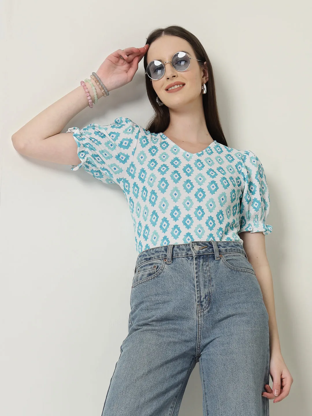 Style Quotient Women Printed Knit Top
