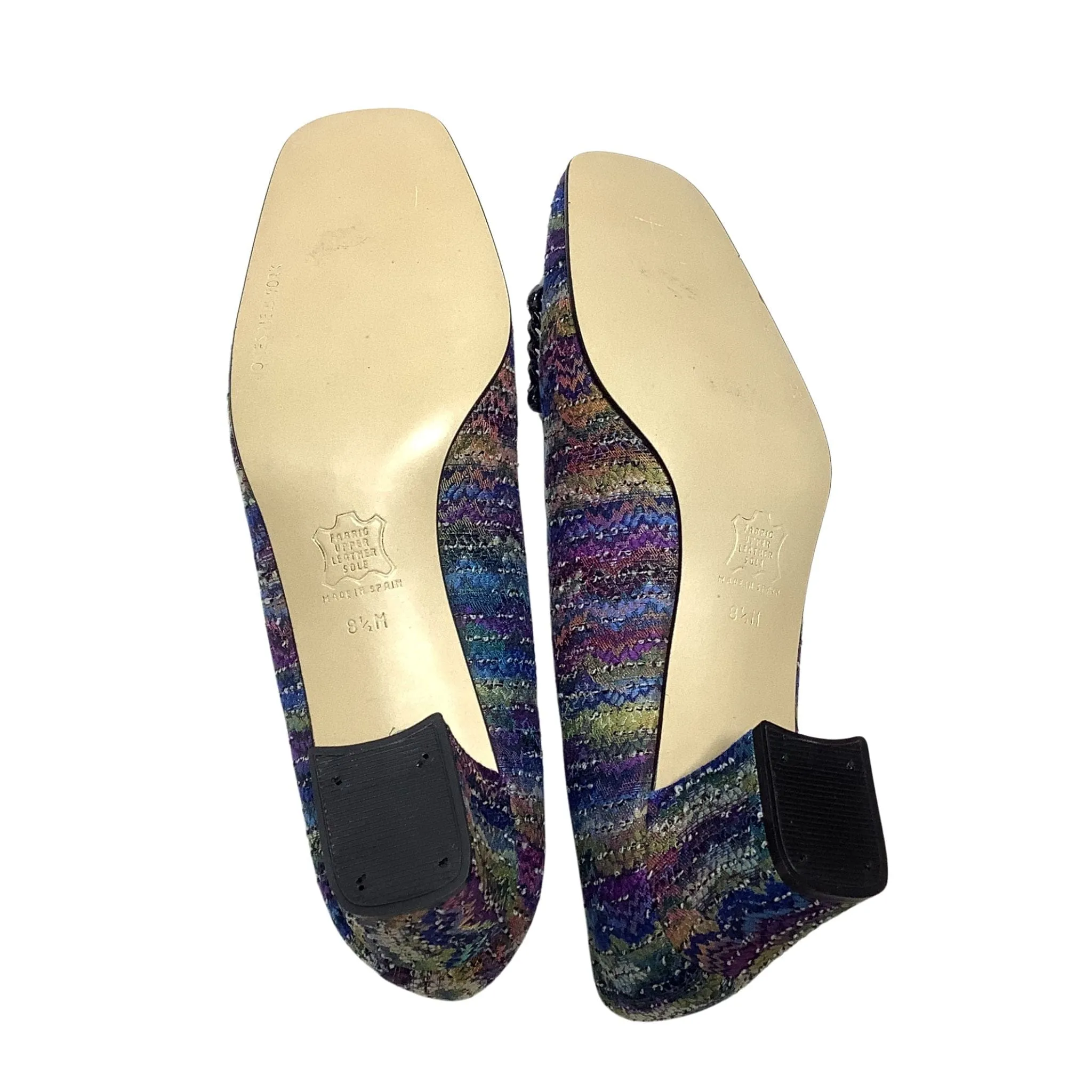 Tweed Square Toe Heels