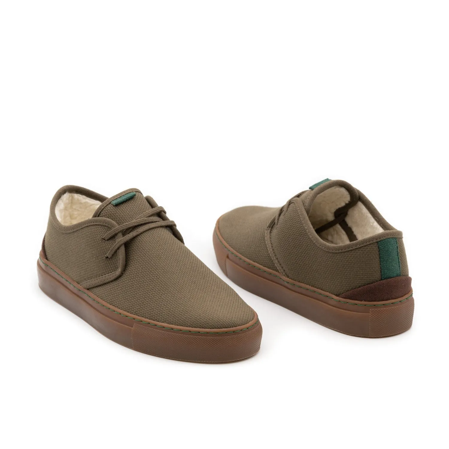 Vegan winter sneaker khaki SID017