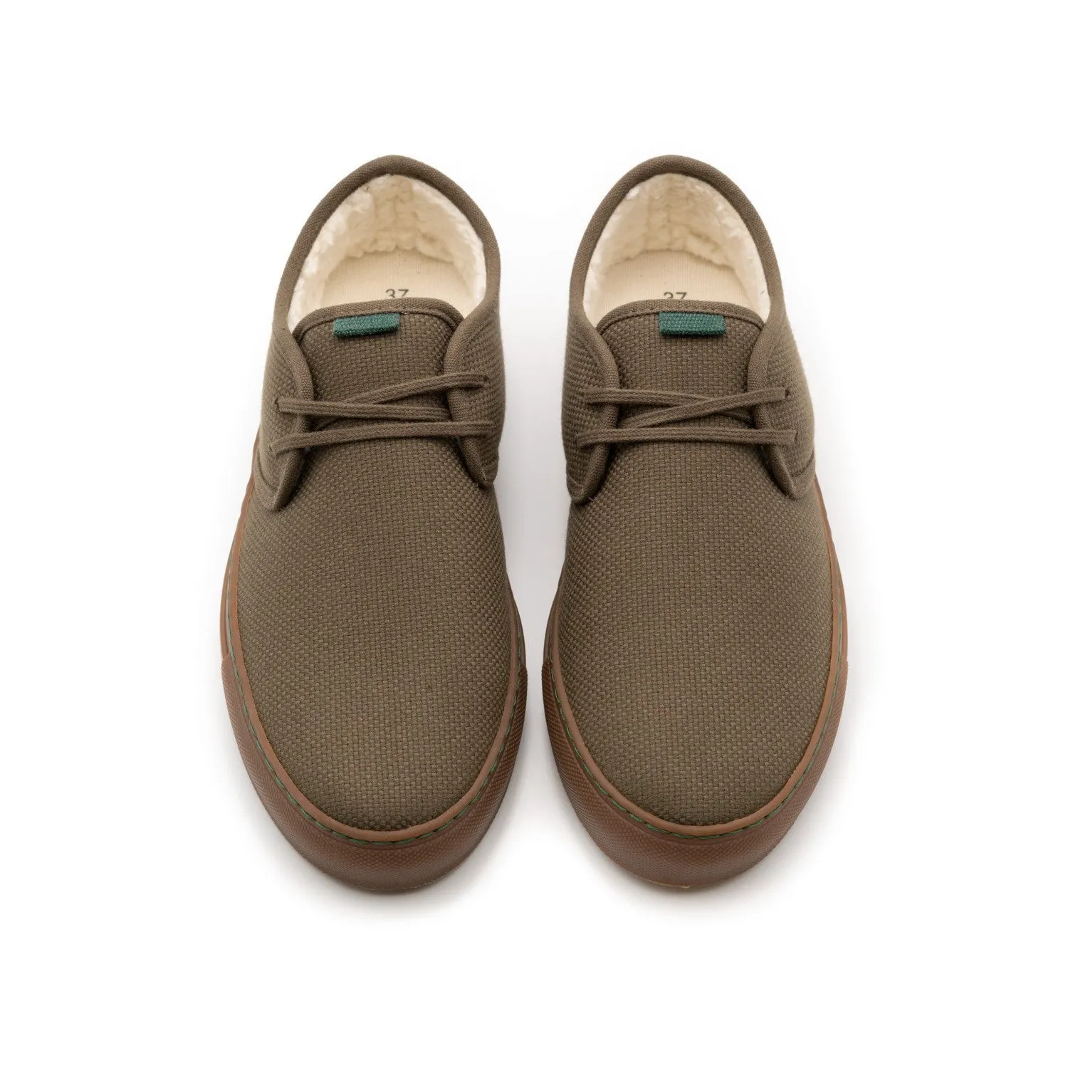 Vegan winter sneaker khaki SID017